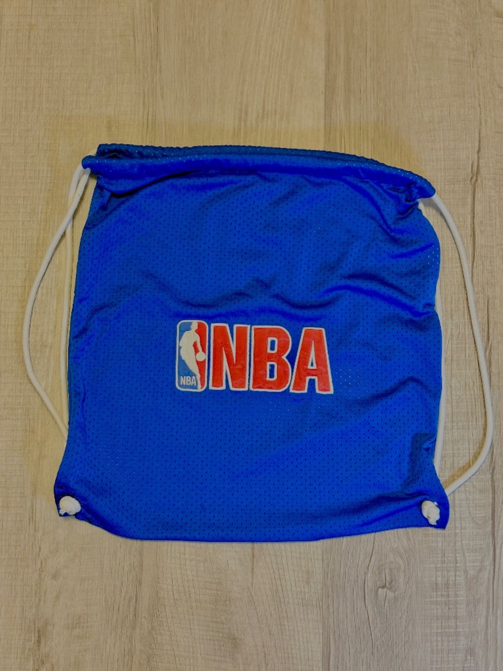 NBA Logo Drawstring Mesh Bag Sporty Jersey Gym Sack Sports Preppy Fitness Gear